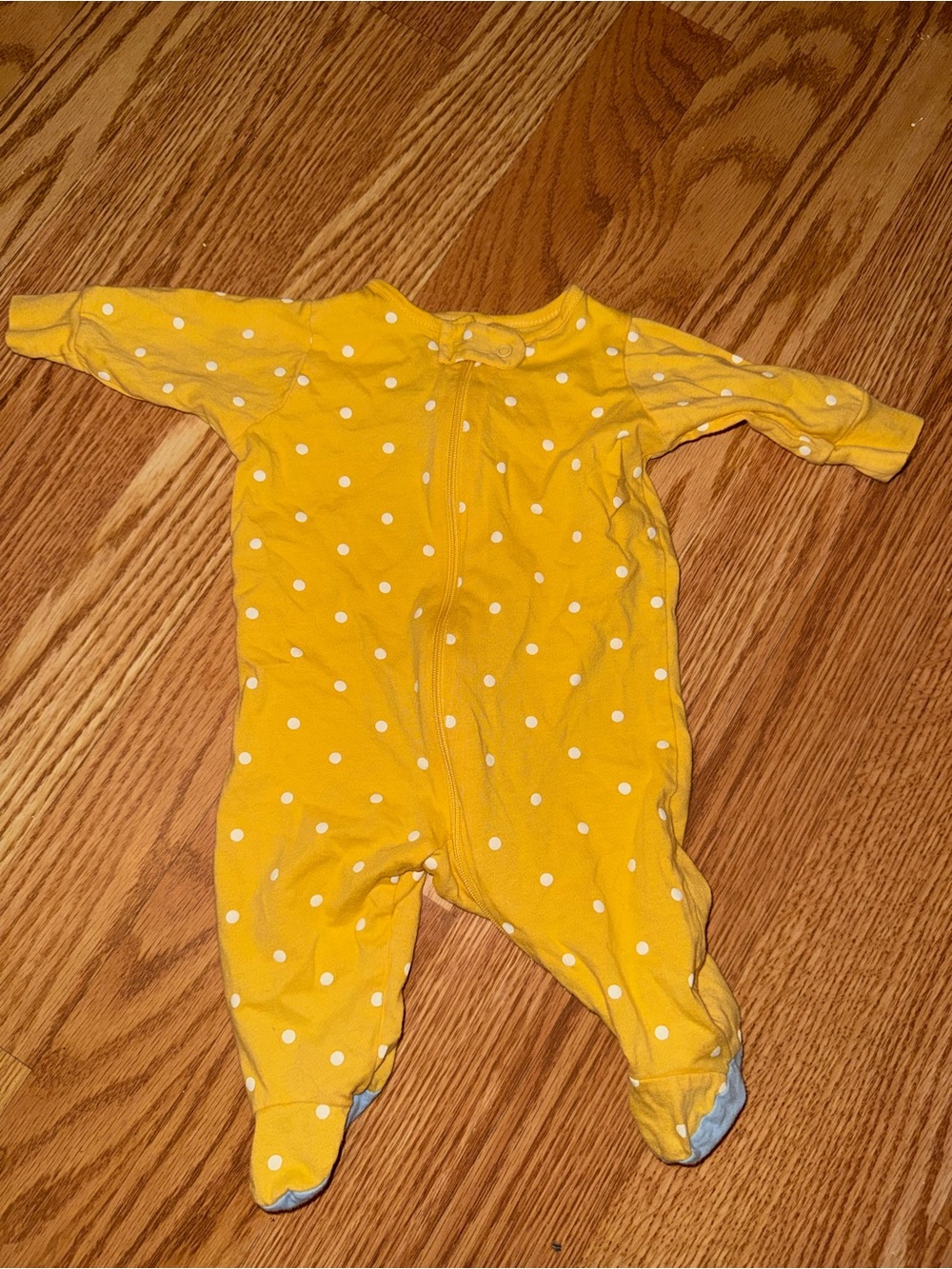 Gerber Yellow Polka Dot Footed One-Piece
